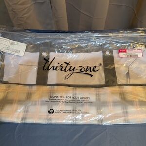 Thirty-One Plaid Tote Bag